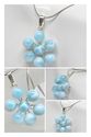 Sterling Silver Larimar Necklace Pendant AAA