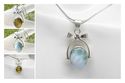 Sterling Silver Larimar Necklace Pendant