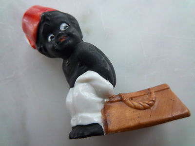 RARE Antique Black Boy Figurine Little Black Sambo Like Porcelain Bisque  Figure, antiquefindercny