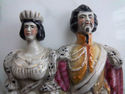 English Sculptural Figurine QUEEN EMPEROR Couple L