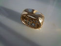 Diamond & Sapphire Wedding Ring 14K Yellow Gold St