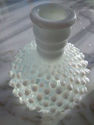 Stunning Hob Nail Clear & White Milk Glass Perfume