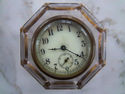 Art Deco Clock Beveled Glass Octaganol Sessions Cl