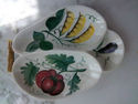 Itlaian Pottery Hand Painted Ceremic Crudite Dish 