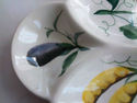 Itlaian Pottery Hand Painted Ceremic Crudite Dish 