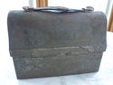 Vintage 1940's WWII Era Lunch Box Rare Leather Han