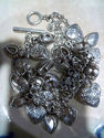 Sterling Silver Multi Heart Charm Bracelet Necklac