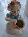 Spill Vase Decorative Ceremic Girl 6 3/4 inches ta