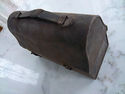 Vintage 1940's WWII Era Lunch Box Rare Leather Han