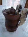 Antique Puppy Planter Darling Vintage Porcelain Ce