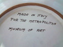 HAND PAINTED FOR THE METROPOLITAN MUSEUM OF ART PL