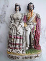 English Sculptural Figurine QUEEN EMPEROR Couple L