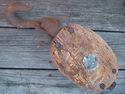 Maritime Pulley Antique WOOD & CAST IRON SHIP'S PU