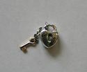 Genuine PANDORA Silver & 14K Gold Heart w Key Bead