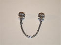 Genuine PANDORA Silver & 14K Gold Heart Saftey Cha