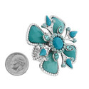 Flower Stretch Ring Turquoise