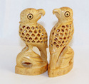 Handmade Wooden Undercut Jali Cut Birds