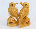 Handmade Wooden Solid Birds Pair