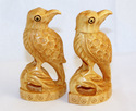 Handmade Wooden Solid Birds Pair