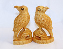 Handmade Wooden Solid Birds Pair