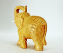 Handmade Wooden Carving Salute Elephant