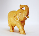 Handmade Wooden Carving Salute Elephant