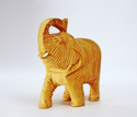 Handmade Wooden Carving Salute Elephant