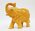 Handmade Wooden Carving Salute Elephant