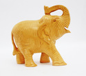 Handmade Wooden Carving Salute Elephant