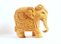 Handmade Wooden Pineapple Decorated Elephant