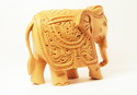 Handmade Wooden Pineapple Decorated Elephant