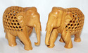 Handmade Wooden Elephant Statues Jalicut/Carved/Ha
