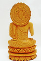 Handmade Wooden Buddha Medidating Lotus