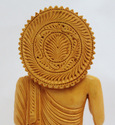 Handmade Wooden Buddha Medidating Lotus