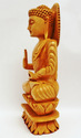 Handmade Wooden Buddha Medidating Lotus