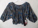 NWT Blouse Top by Almost Famous Multicolor Long sl