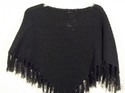 Womens Black Sweater Poncho One Size