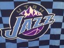 Utah Jazz Blanket 60"X48" blue with purple jazz on