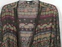 Womens Large Multicolor wrap and tie blouse excell