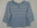 Womens 20/22W knit tiop blue with white stripes ex