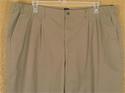 Mens Beige Khaki Straight Leg Pleated Dress Pants 