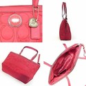 NEW!! COACH Signature Stitch Nylon Tote 17668 Red