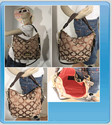 NEW!! COACH 14911 Kristin OP Art Bag Khaki 