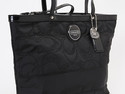 NEW!! COACH Signature Stitch Nylon Tote 17668 blac