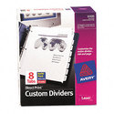 Direct Print Punched Presentation Dividers, 8-Tab,