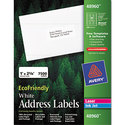 EcoFriendly Labels, 1 x 2-5/8, White, 7500/Pack