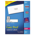 Easy Peel Laser Address Labels, 1 x 4, White, 5000