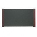 Desk Pad with Wood End Panels, 38 x 21, Mahogany F