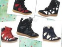 5 color ISABEL  Wedge Sneaker casual shoes boots