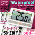 Professional Thermometer Long Probe 500mm Beer Win